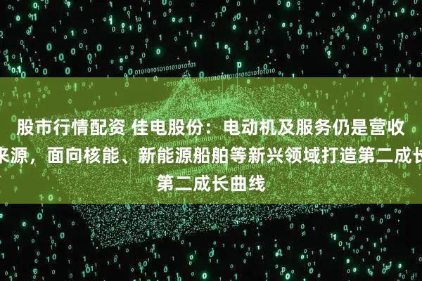 股市行情配资 佳电股份：电动机及服务仍是营收主要来源，面向核能、新能源船舶等新兴领域打造第二成长曲线